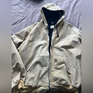 Carhartt Men's Beige Hooded Performance Jacket